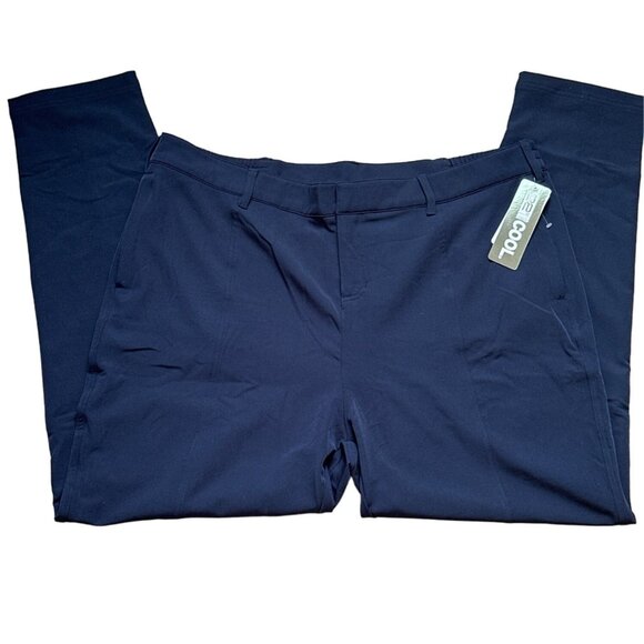32 Degrees COOL Womens Navy Blue Flat Front  Pants Plus Size 18 Golf Sporty - Picture 1 of 8
